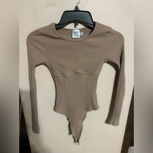 Tan light brown body suit fits like small